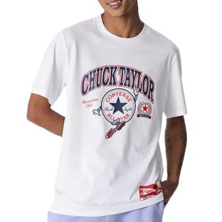 T-shirt Blanc Homme Converse Chucks Retro Collegiate pas cher