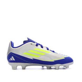 Chaussures de football Bleu/Gris Argent Garçon Adidas F50 Club vue 0