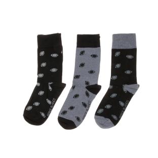 x3 paires de chaussettes Noir/gris Homme Serge Blanco 0BG pas cher