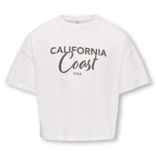 T-Shirt Blanc/Marron Fille Kids ONLY Olivia vue 0