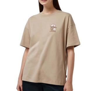 T-shirt Marron Clair Mixte Converse Mushroom pas cher