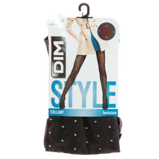 Collant Gris à Pois Femme Dim Style PLUMETIS vue 0
