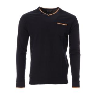 T-shirt Manches Longues Marine Homme RMS26 91242 pas cher