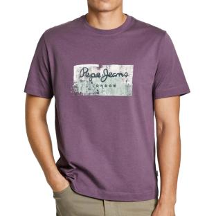 T-shirt Violet Homme Pepe jeans Connor pas cher