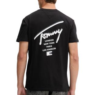 T-shirt Noir Homme Tommy Hilfiger Tjm Reg Sign City vue 2