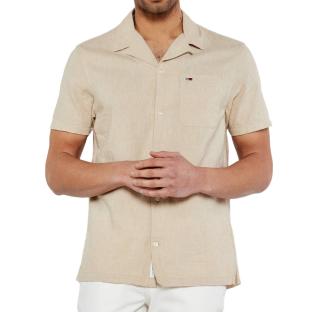 Chemisette Ecru Homme Tommy Hilfiger Linen Blend Camp-aruba pas cher