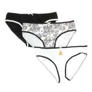 Lote de 3 braguitas de mujer en blanco y negro Lulu Castagnette ver 0