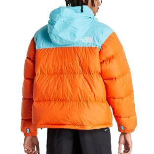 Doudoune Bleu/Orange Homme The North Face Retro Nuptse vue 2