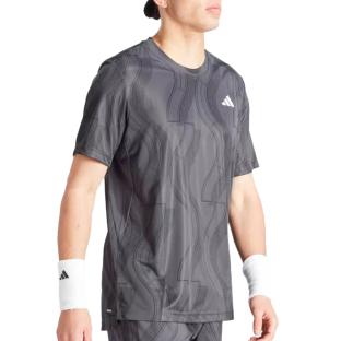 Maillot de Tennis Gris Homme Adidas Club Graph Tee vue 0