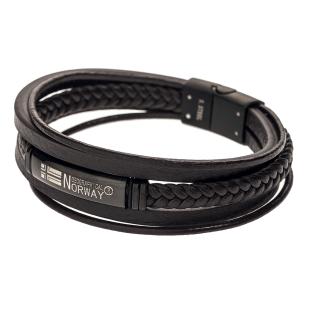 Bracelet Noir Homme Geographical Norway 315139 pas cher