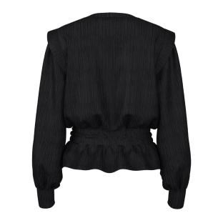 Blouse Noir Femme Pieces Nilas vue 2