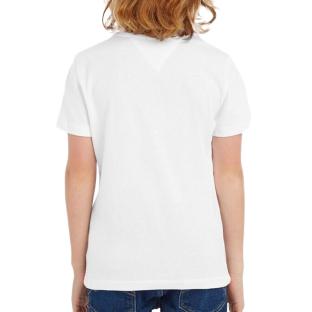 T-Shirt Blanc Garçon Tommy Hilfiger Essentialpol vue 0