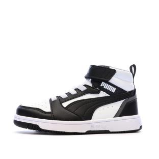 Weiß/schwarze Puma Rebound Sneaker für Jungen Ansicht 0