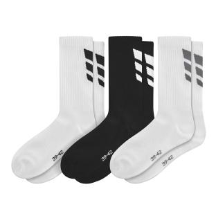 X3 Paires de Chaussettes Blanc/Noir Erima 3 Wings pas cher