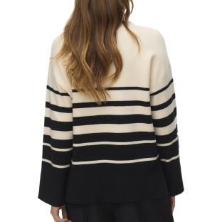 Pull Beige/Noir à rayures Femme Vero Moda Saba vue 2
