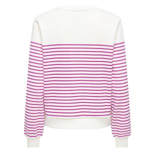 Sweat Blanc/Fushia Femme Only Bine vue 0