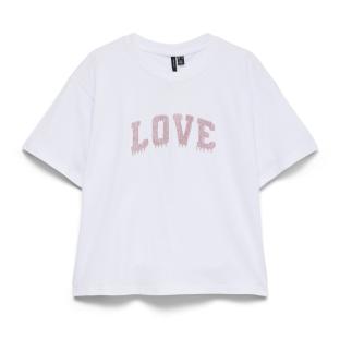 T-Shirt Blanc Femme Vero Moda Vmloretta vue 0