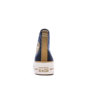 Baskets Noires Femme Converse All Star Lift Platform Herringbone vue 3