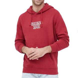 Sweat à Capuche Rouge Homme Guess Embro pas cher