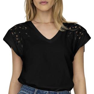 T-Shirt Noir Femme JDY Rose vue 0