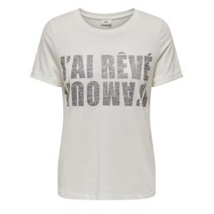 T-shirt Blanc Femme JDY Kitty vue 0