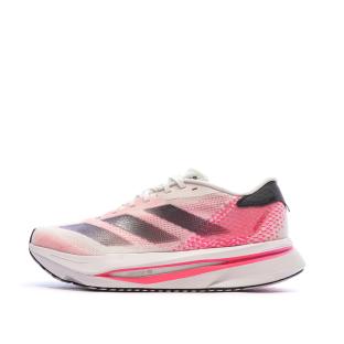Chaussures de running Blanches/Roses Femme Adidas Adizero vue 0