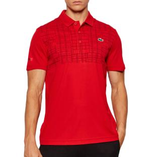 Polo Rouge Homme Lacoste Polo Lacoste X Novak Djokovic vue 0
