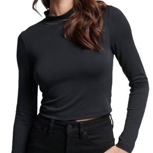 T-Shirt Manches Longues Noires Femme Superdry Open Back pas cher