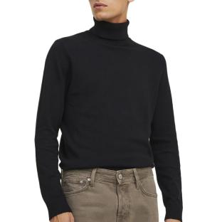 Pull Col roulé Noir Foncé Homme Jack & Jones Roll pas cher