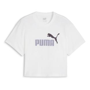 Crop top Blanc/Violet Fille Puma 845346 pas cher