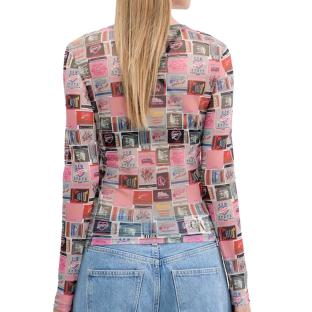 T-shirt Rose à motifs Femme Tommy Hilfiger Tjw Slim Aop vue 0