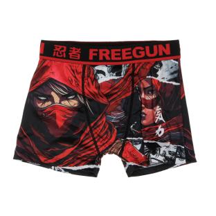 Boxer Noir/Rouge/Gris à Imprimés Garçon Freegun Vib vue 2