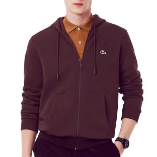 Sweat Zippé Bordeaux Homme Lacoste Zipped vue 0