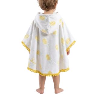 Poncho Blanc/Jaune Enfant Les Antillaises Ananas vue 0