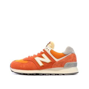Baskets Orange/Gris Homme New Balance 574 vue 0