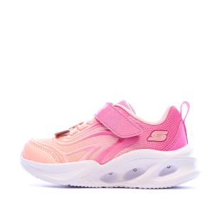 Baskets Rose Fille Skechers Sola Glow vue 0