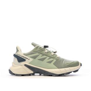 Chaussures de trail Vertes Femme Salomon Supercross 4W vue 2