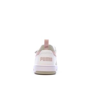 Baskets Blanches/Rose/Beige Fille Puma Rebound vue 3