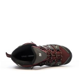 Chaussures de randonnée Grise/Bordeaux Femme Salomon Pioneer vue 4