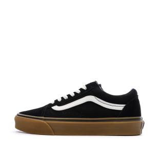 Baskets Noir/Marron Garçon Vans Old Skool pas cher