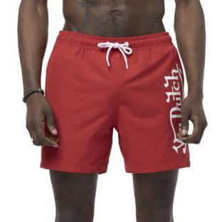 Maillot de bain Rouge/Blanc Homme Von Dutch MICK pas cher