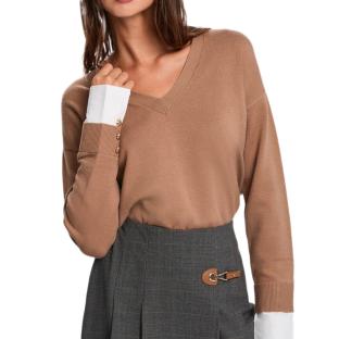 Pull Marron Femme Morgan MPOP vue 0