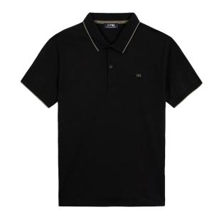 Polo Noir Homme TBS Lierre vue 0