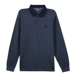 Polo Manches Longues Marine Homme TBS PEKANPOL pas cher