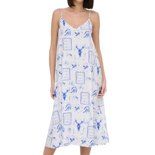 Robe Blanc/Bleu Femme JDY Midi Dress vue 0