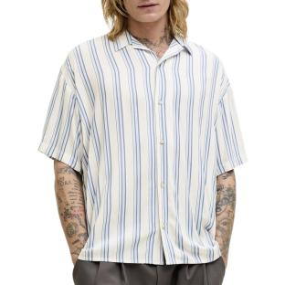 Chemise Blanc/Bleu Homme Jack & Jones Jjejeff vue 0