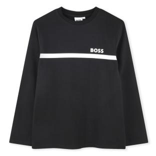 Camiseta negra para niño de Hugo Boss J52727 ver 0