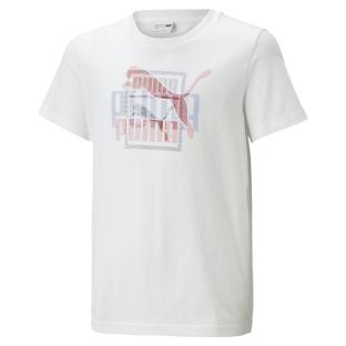 T-shirt Blanc Garçon Puma 538405-02 pas cher