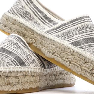 Espadrilles Blanches/Noires Femme Pare Gabia Aduna vue 0