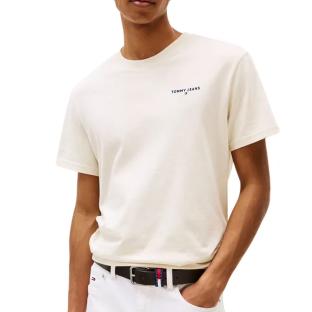 T-shirt Gris Homme Tommy Hilfiger Slim Linear pas cher